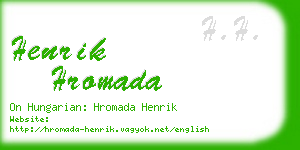 henrik hromada business card